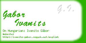gabor ivanits business card